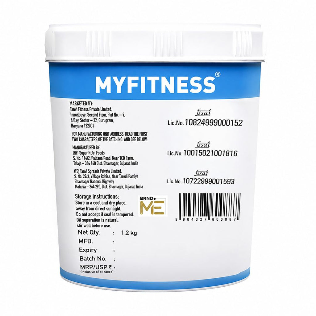 MYFITNESS Peanut Butter Chocolate Spread Crunchy 1.2kg