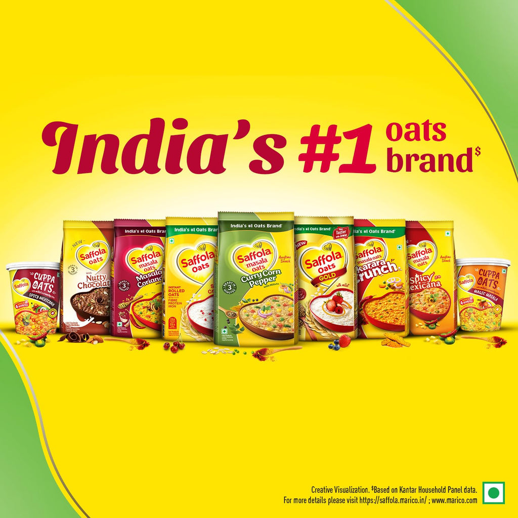 Saffola Masala Oats| Curry Corn Pepper | 500g