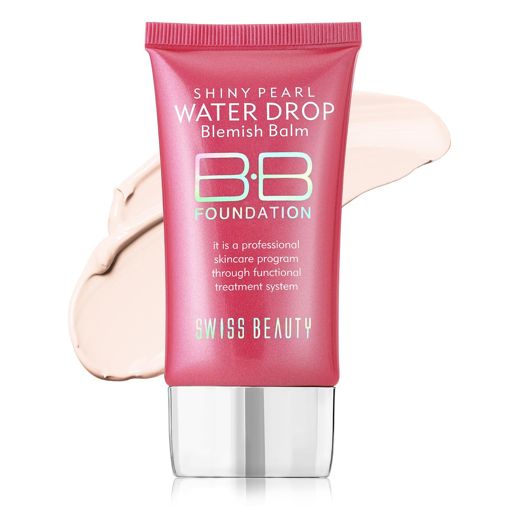 Swiss Beauty Matte Shiny Pearl Water Drop Blemish Long Lasting Balm BB Lightweight,40ml