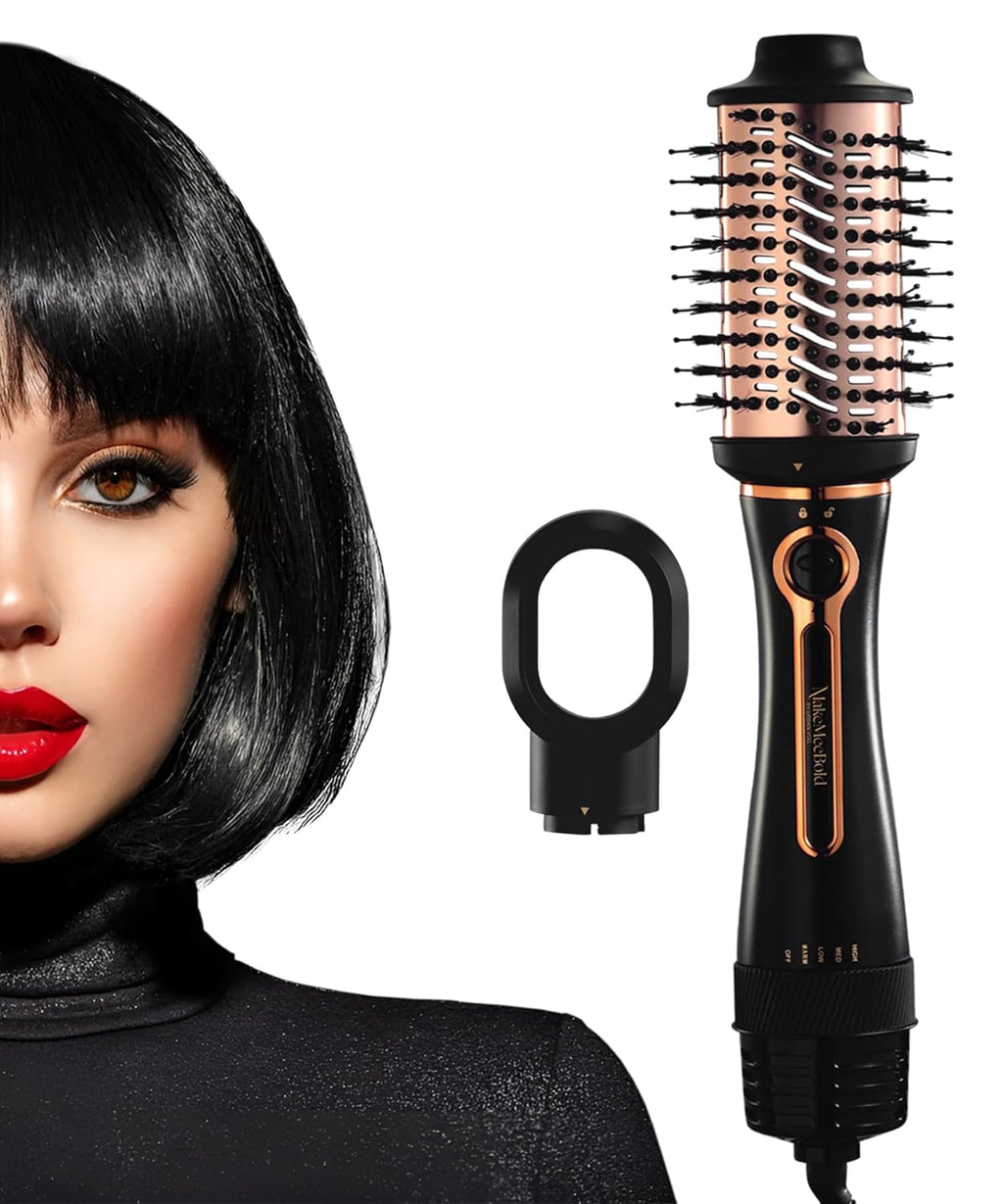 Urban yog MakeMeeBold 3-in-1 Hot Air Brush| 1.5-inch Barrel | Hair Dryer Hair Straightener Volumizer Blow Dryer Styling Tool,1200 Watt | Gifts for Woman, Multicolour