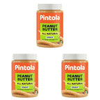 Pintola All Natural Peanut Butter Crunchy 1kg (Pack of 3)