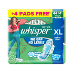 Whisper Ultra Upto No Gap No Leaks* Sanitary Pads, 48 XL Pads