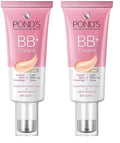 POND'S BB+ Cream, Instant Spot Coverage + Light Make-up Glow, Ivory 30g (Pack of 2)