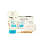 Aveeno Baby Daily Moisturising Lotion for Delicate Skin 100g & Aveeno Baby Daily Moisture Cleansing Bar 75g | Natural Oatmeal | Gently Cleanses, Protects & Moisturises Baby's Sensitive Skin | Hypoallergenic, US Pediatrician Recommended
