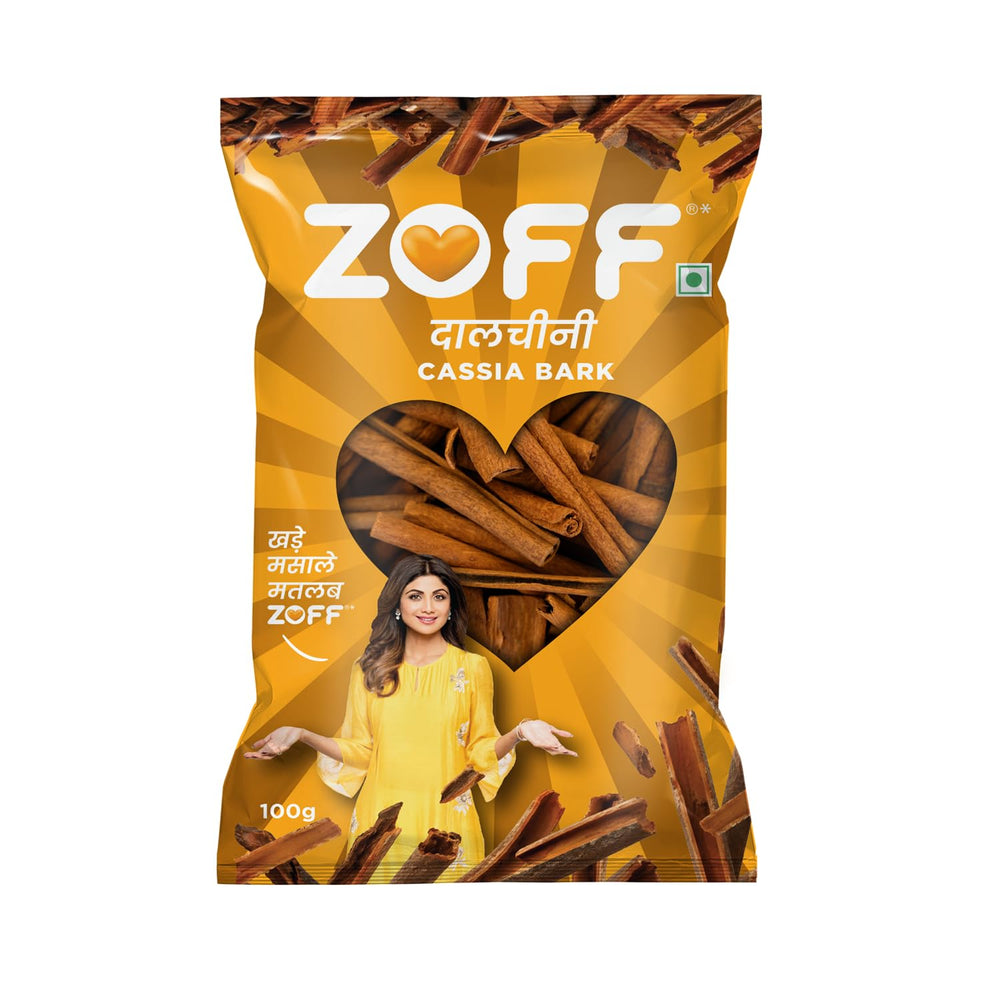 Zoff Cassia Bark - Dalchini Cinnamon Stick - Dal Chini for Authentic Flavour, Aromatic Warmth - Net Weight 100 g