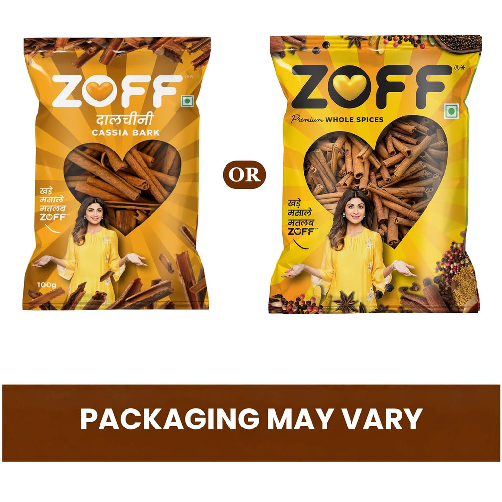 Zoff Cassia Bark - Dalchini Cinnamon Stick - Dal Chini for Authentic Flavour, Aromatic Warmth - Net Weight 100 g