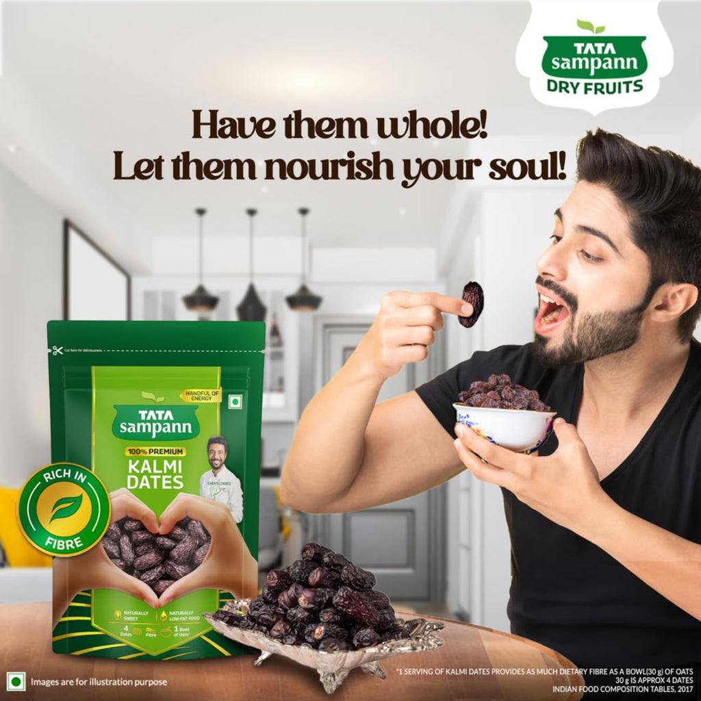 Tata Sampann Premium Kalmi Dates/Khajoor, 500g