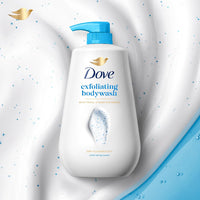 DOVE Exfoliating Bodywash, 825ml, for Smooth Radiant Skin, with Triple Hydration Serum & Glycerine, Dermatologically Tested, Paraben & Sulphate-Free, for Men and Women