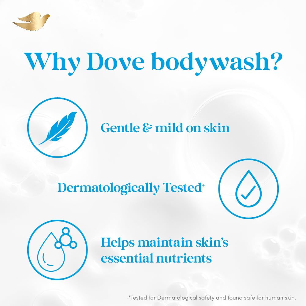 DOVE Exfoliating Bodywash, 825ml, for Smooth Radiant Skin, with Triple Hydration Serum & Glycerine, Dermatologically Tested, Paraben & Sulphate-Free, for Men and Women