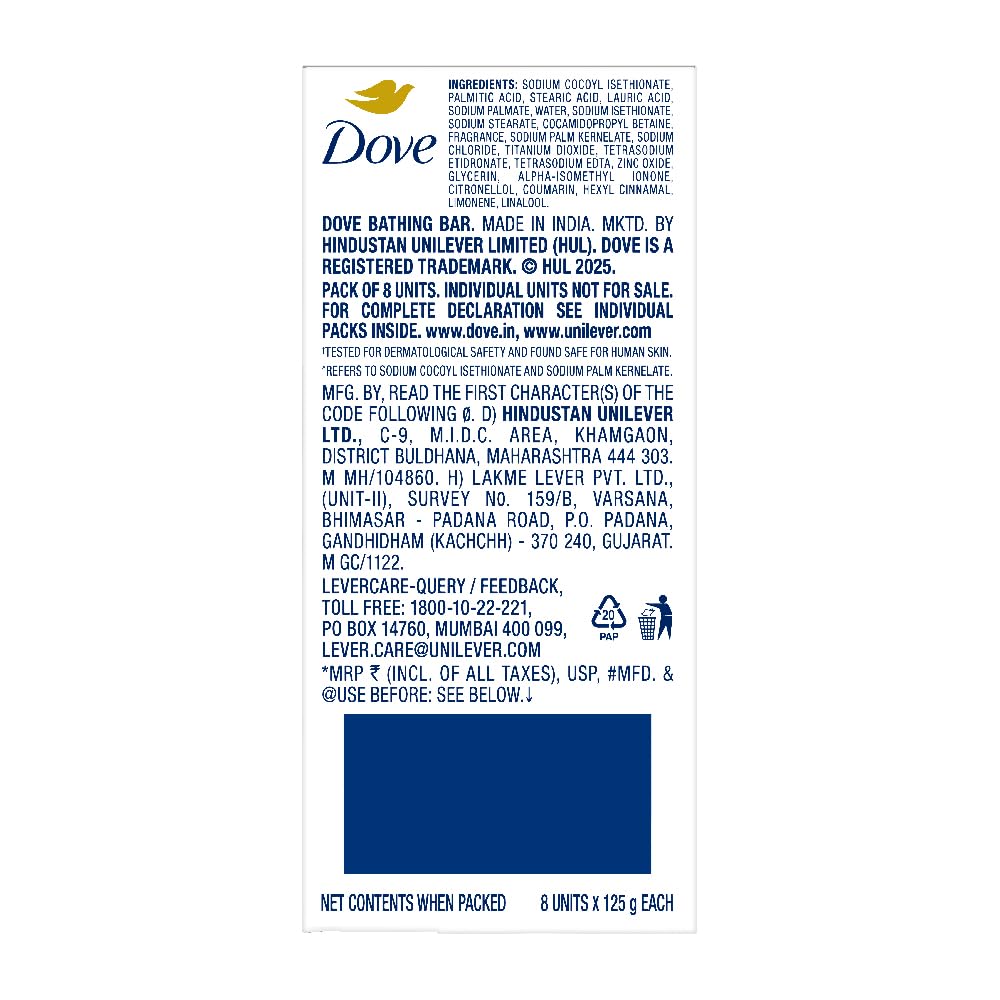 Dove Serum Bar | with Nutrient Serum | Deep Nourish | 1000g (125g x 8)