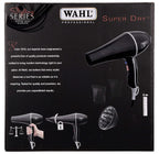 WAHL 5439-024 Super Dry Professional 2000 Watts Ionic Hair Dryer with Tourmaline Technology, 3 Heat Settings & 2 Speed Settings & Cool Shot Button - Black