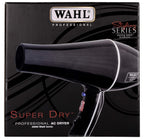 WAHL 5439-024 Super Dry Professional 2000 Watts Ionic Hair Dryer with Tourmaline Technology, 3 Heat Settings & 2 Speed Settings & Cool Shot Button - Black