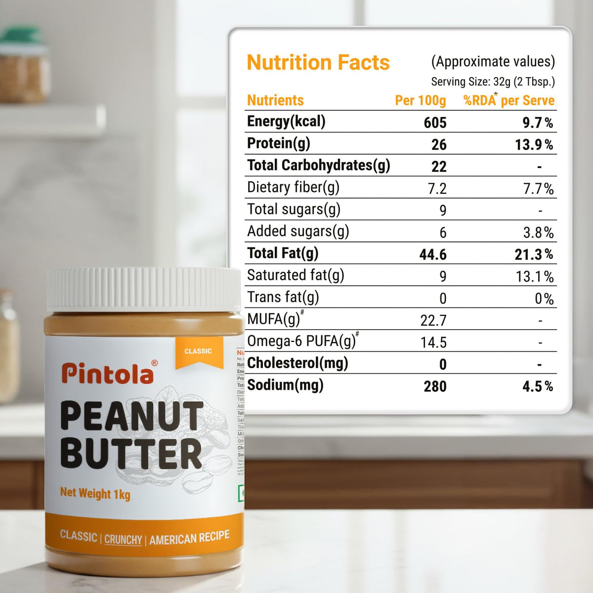 Pintola Original Classic Peanut Butter Crunchy 350g