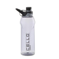 CELLO Fitbe Flip Cap Water Bottle For Daily Use 1000 ml, Black Grey | BPA Free, Reusable & Unbreakable Leakproof Lightweight Easy to Carry with Handle PET Water Bottle For Gym Office Indoor & Outdoor