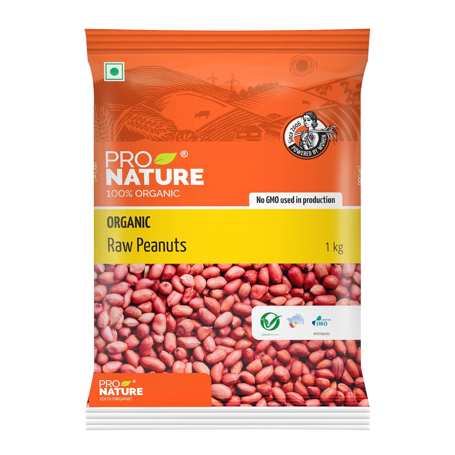Pro Nature Organic Raw Peanuts- 1kg |