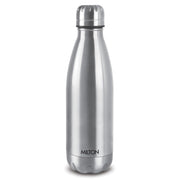 Milton Duo DLX 1000 Thermosteel 24 Hours Hot and Cold Water Bottle, 1 Litre, Silver