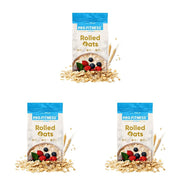 PRO.FITNESS Rolled Oats 900g |100% Wholegrain Premium Rolled Oats | 13g Protein & 10g Rich in Fiber | Nutritious & Healthy Breakfast Cereal (Pack of 3)