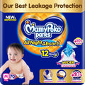 New Mamypoko Pants Premium All Night Absorb| Pant Style Baby Diapers Medium Size(M), 70 Count, Ideal for 7-12Kgs