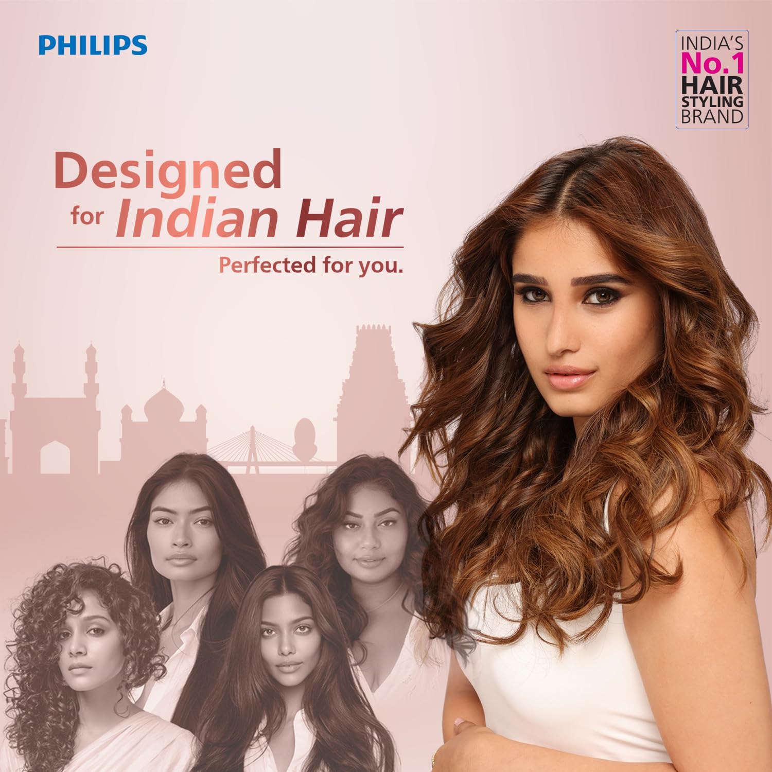 Philips India's No.1 Hair Styling Brand | Hair Dryer & Straightener | Combo Kit | Blow Dry for Men & Women | Minimized Damage | Designed for Indian Hair, HP8643