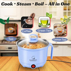 GOODSCITY Electric 3-in-1 Multipurpose Kettle 1.5L | Stainless Steel Pot with Steamer & Egg Tray | 600W Multi Cooker Electric Kettle, Steam & Boil Veggies, Tea, Coffee, Baby food | 1 Year Warranty