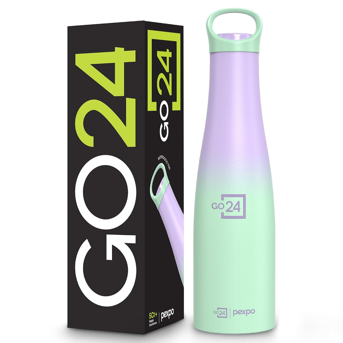 Stainless Steel Water Bottle Morocco Purple-Green Ombre 600ml