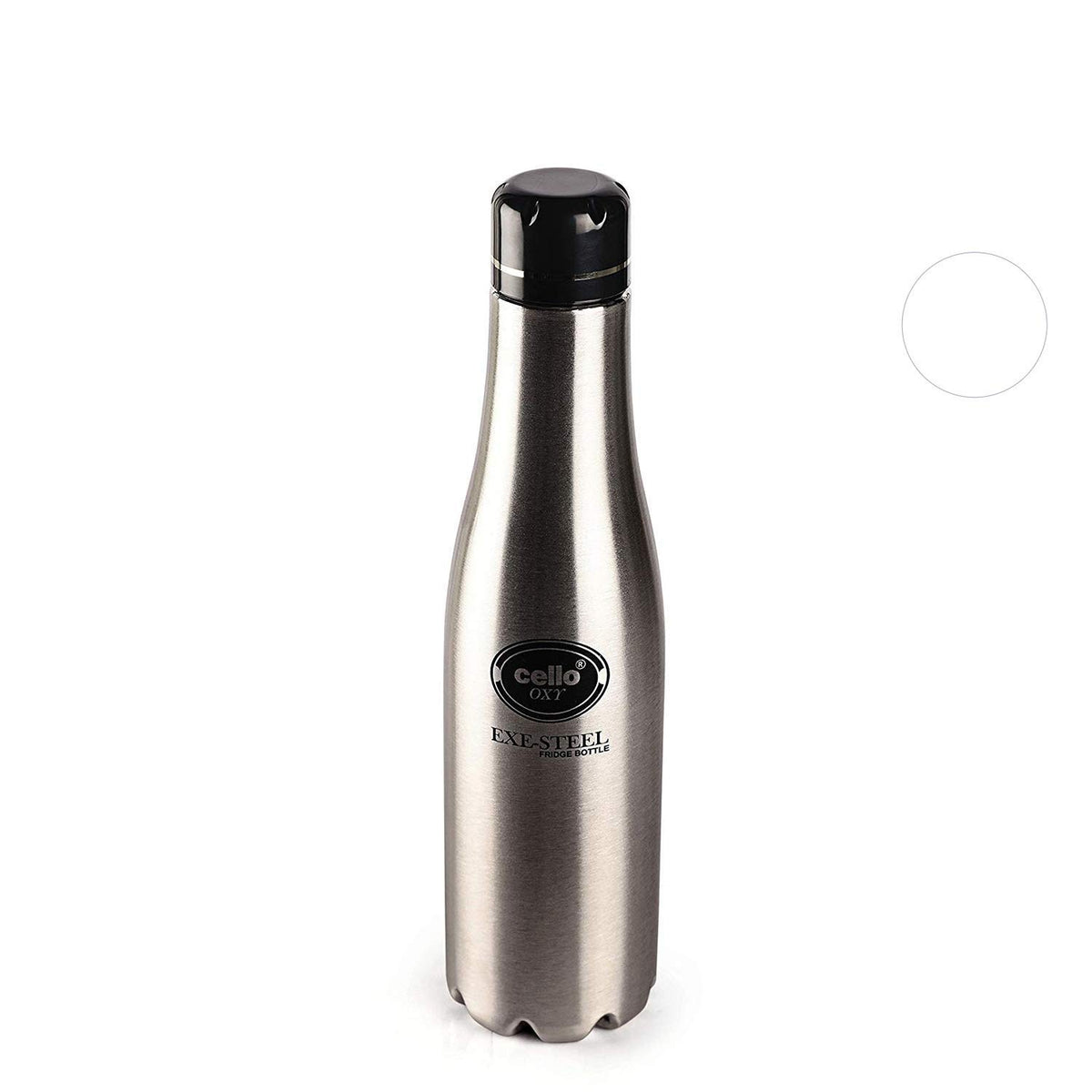 Cello OXY Stainless Steel Bottle, 1 Liter, Silver