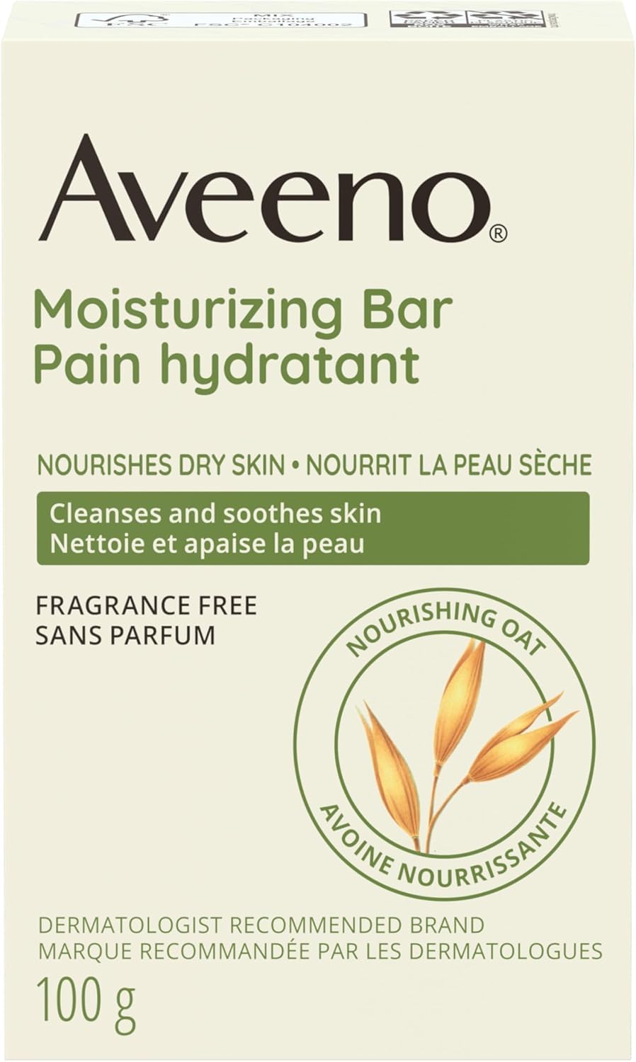 Aveeno Moisturizing Bar for Dry Skin 3 Oz (Pack of 4)