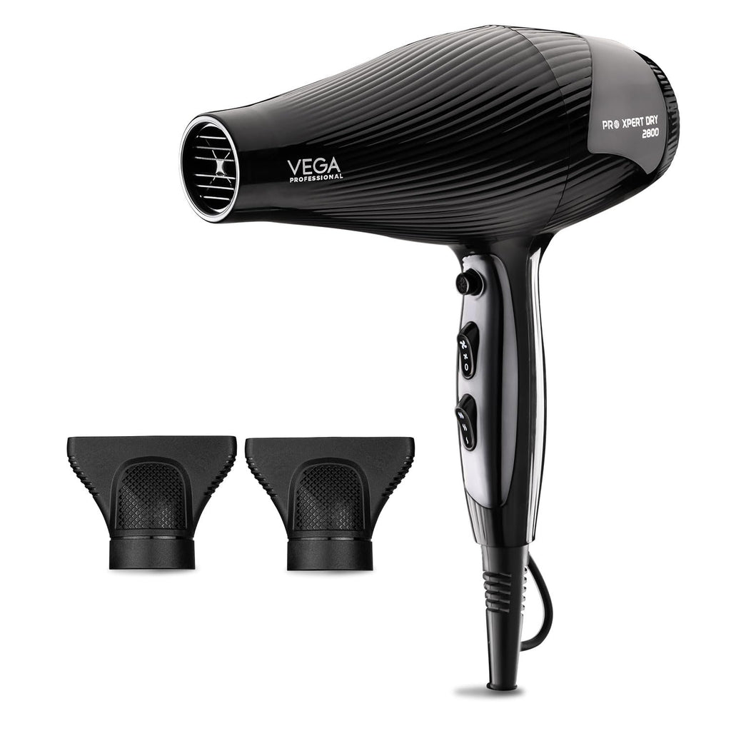 VEGA PROFESSIONAL Pro Xpert Dry 2800W Hair Dryer for Women & Men | Professional Blow Dryer with Combination of 4 Heat & 2 Speed Settings & Cool Shot Button, 16 Amp Plug | Salon Hair Styling (VPPHD-10)