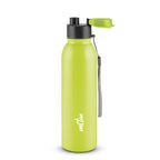 MILTON Caper 1000 Stainless Steel Water Bottle 870 ml, Single Walled, ISI Certified I Leak Proof Lid, Rust Proof I For School, Office, Gym I Neon Green