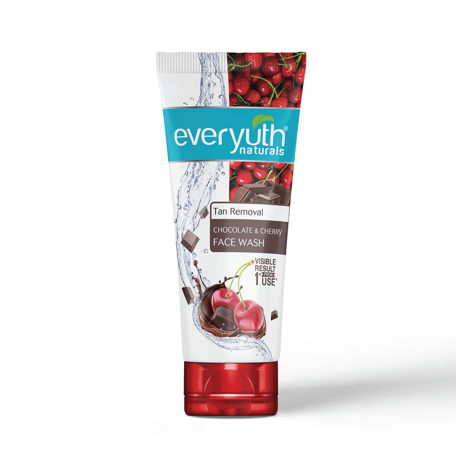 Everyuth Naturals Tan Removal Choco Cherry Face Wash, 150g | Choco Cherry Extracts | Visible