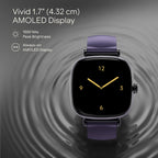 boAt Chrome Ivory Smart Watch for Women, co-Designed with GIVA, 1.7" AMOLED Display, 1000 nits Brightness, Premium Metallic Build, Female Wellness Tracker smartwatch for Women (Twilight Purple)