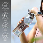 CELLO Fitbe Flip Cap Water Bottle For Daily Use 1000 ml, Black Grey | BPA Free, Reusable & Unbreakable Leakproof Lightweight Easy to Carry with Handle PET Water Bottle For Gym Office Indoor & Outdoor