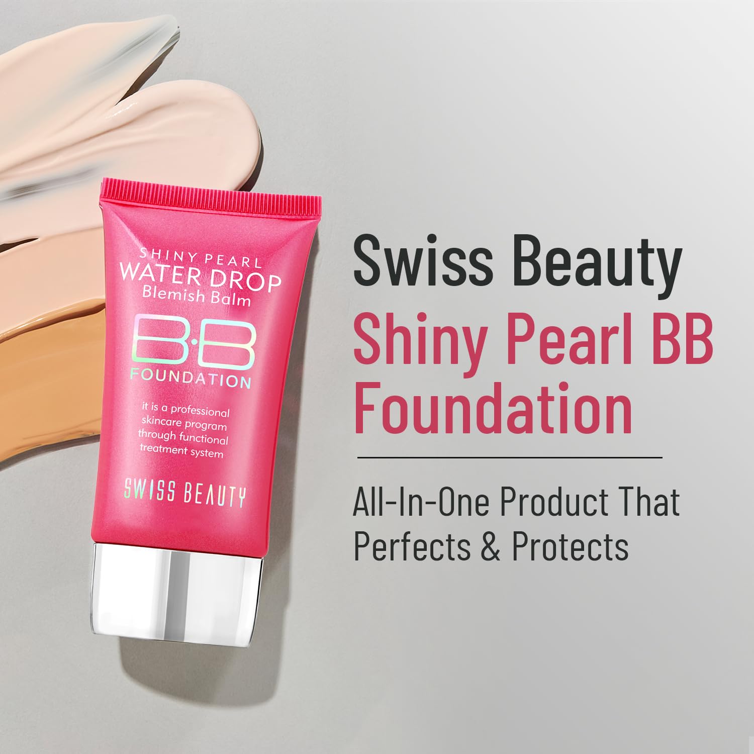 Swiss Beauty Matte Shiny Pearl Water Drop Blemish Long Lasting Balm BB Lightweight,40ml