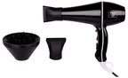 WAHL 5439-024 Super Dry Professional 2000 Watts Ionic Hair Dryer with Tourmaline Technology, 3 Heat Settings & 2 Speed Settings & Cool Shot Button - Black