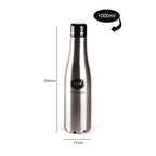 Cello OXY Stainless Steel Bottle, 1 Liter, Silver