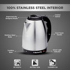 Butterfly Evo Pro 1.5L Electric Kettle | 1350 W | 360 degree Swivel Power Base | Auto Shut Off | For Hot Water, Tea, Coffee, Noodles | Dry Boil Protection
