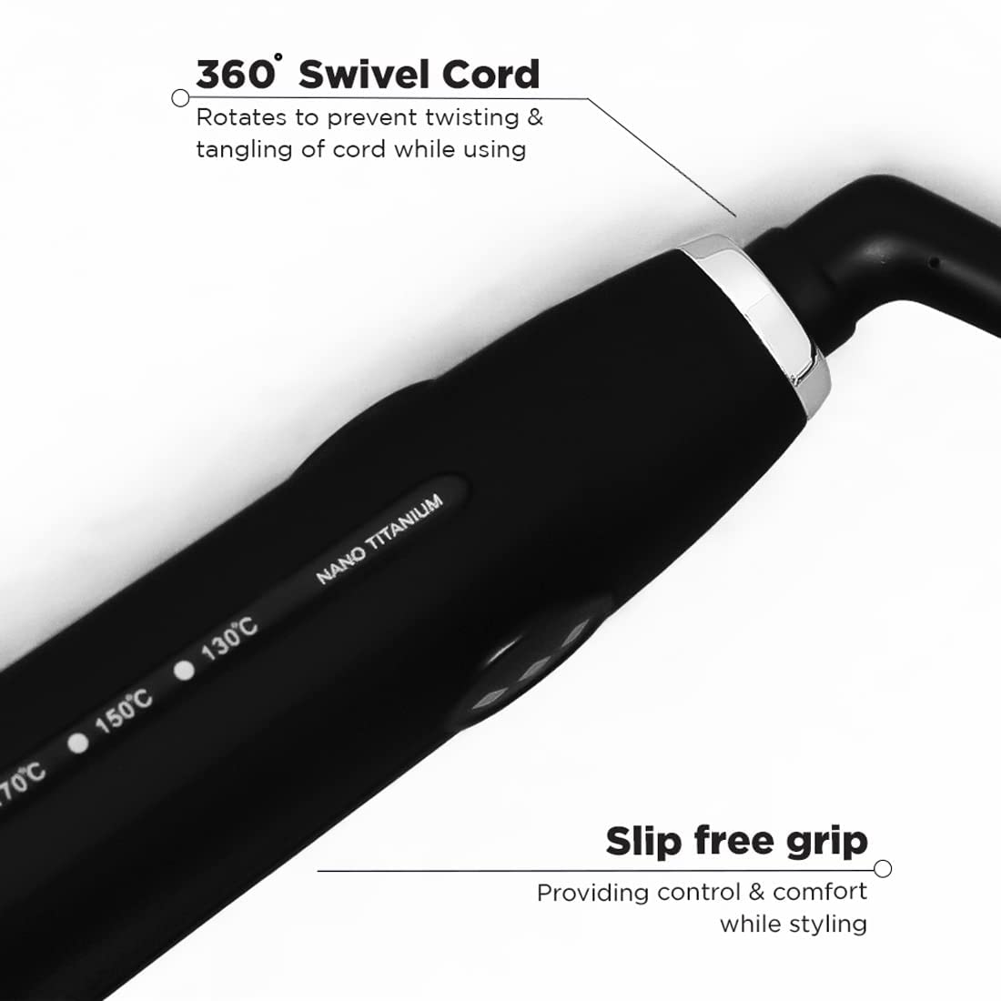 IKONIC PRO TITANIUM SHINE BLACK HAIR STRAIGHTENER