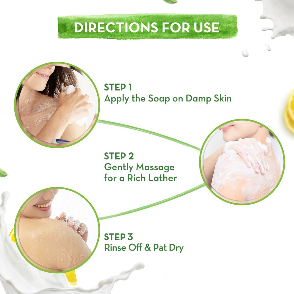 Mamaearth Vitamin C Moisturizing Lotion Soap(Value Pack of 4) - 125 g X 4 Units | Deeply Cleanses | Moisturizing Bathing Bar | Brightens Skin | Nourishes Dry Skin | Non-Drying | 76% TFM Grade 1 Soap