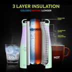 Stainless Steel Water Bottle Morocco Purple-Green Ombre 600ml