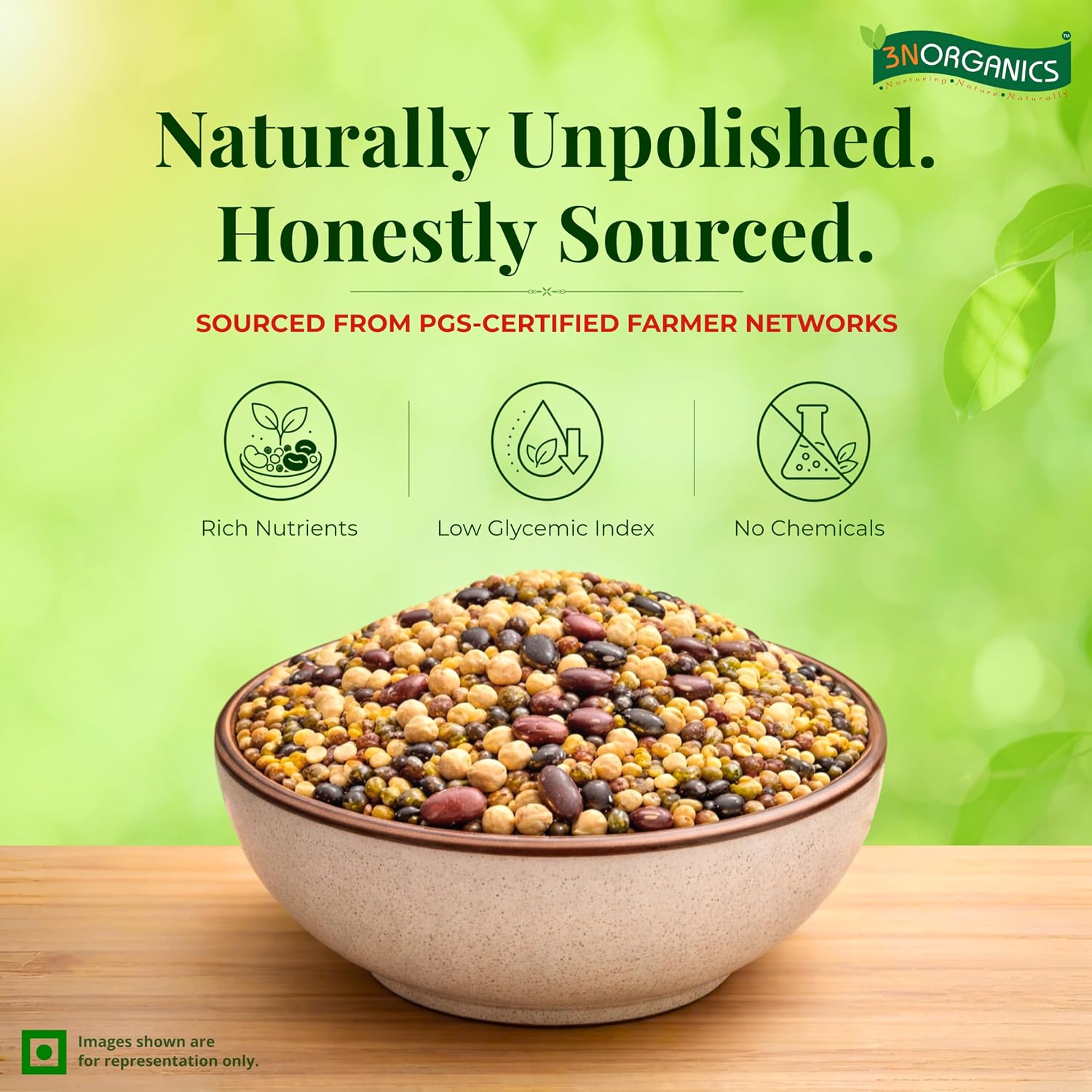 3N ORGANICS Tadka Dal - 500gm