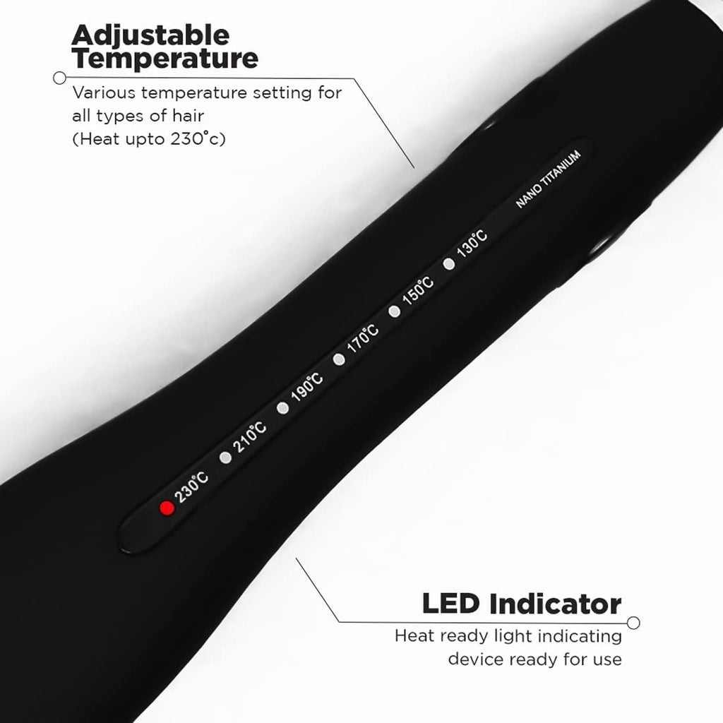 IKONIC PRO TITANIUM SHINE BLACK HAIR STRAIGHTENER