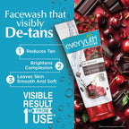 Everyuth Naturals Tan Removal Choco Cherry Face Wash, 150g | Choco Cherry Extracts | Visible