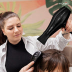 Ikonic Professional Pro 2400 Hair Dryer For Women & Men, 2200W High-Power Ac Motor, Ionic Hair Dryer With 3 Heat & 2 Speed Settings, Cool Shot, 2 Concentrator Nozzles, Fast Drying, Frizz Control, Black