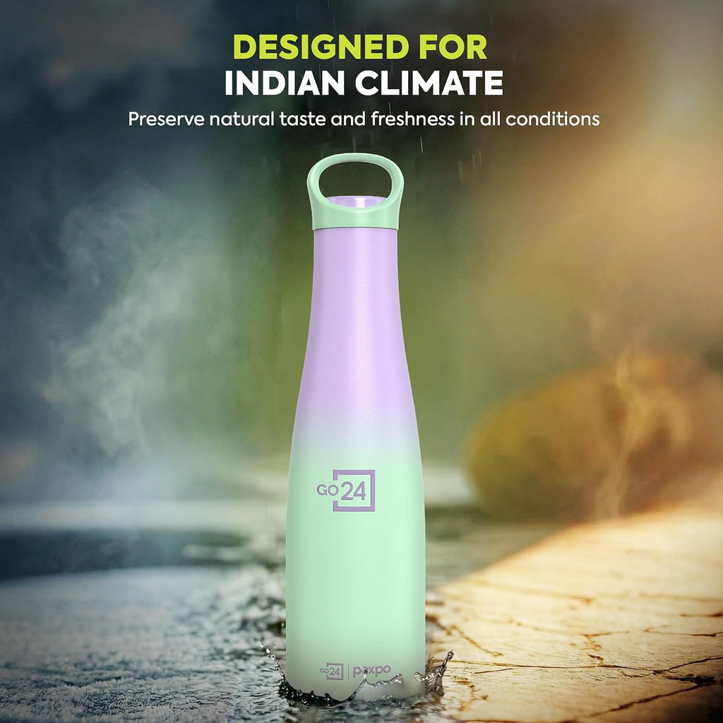 Stainless Steel Water Bottle Morocco Purple-Green Ombre 600ml