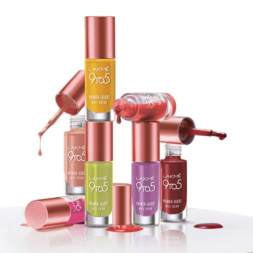 Lakmé 9 to 5 Primer + Gloss Nail Colour, Teal Deal, 6 ml