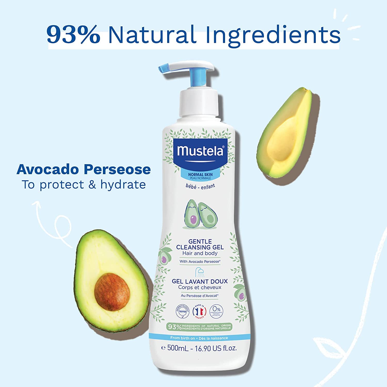 Mustela Baby Skincare Combo – Buy 2 Cleansing Gel 500ml