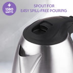 Borosil 1.5L Boiluxe Variable Temperature Stainless Steel Electric Kettle | Made in India | Cool Touch Handle | 360° Rotating Base | Auto Cut-Off | Dry Boil Protection | 1 Year Warranty