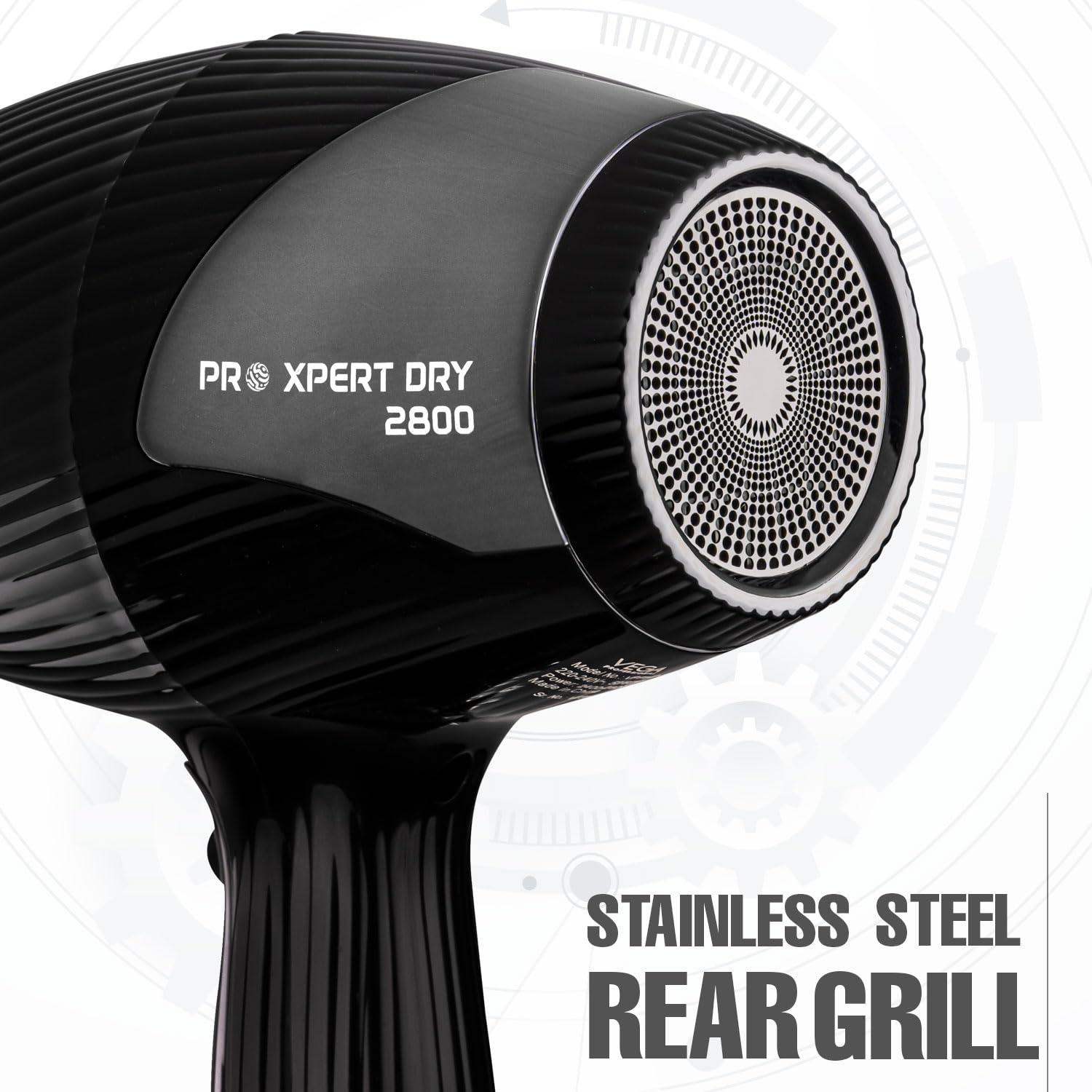 VEGA PROFESSIONAL Pro Xpert Dry 2800W Hair Dryer for Women & Men | Professional Blow Dryer with Combination of 4 Heat & 2 Speed Settings & Cool Shot Button, 16 Amp Plug | Salon Hair Styling (VPPHD-10)