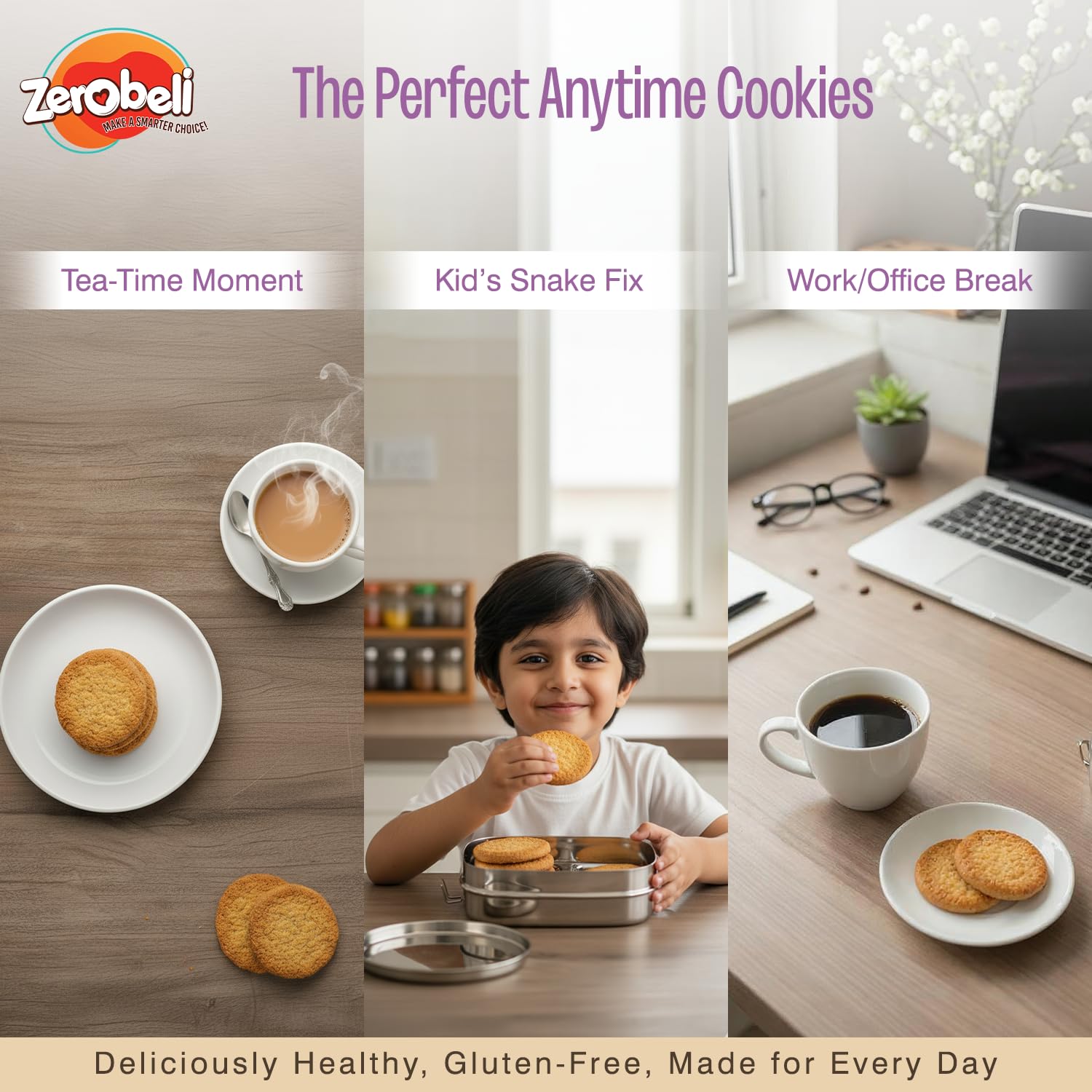 Zerobeli Jowar Gluten Free Cookies 250g