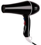 WAHL 5439-024 Super Dry Professional 2000 Watts Ionic Hair Dryer with Tourmaline Technology, 3 Heat Settings & 2 Speed Settings & Cool Shot Button - Black